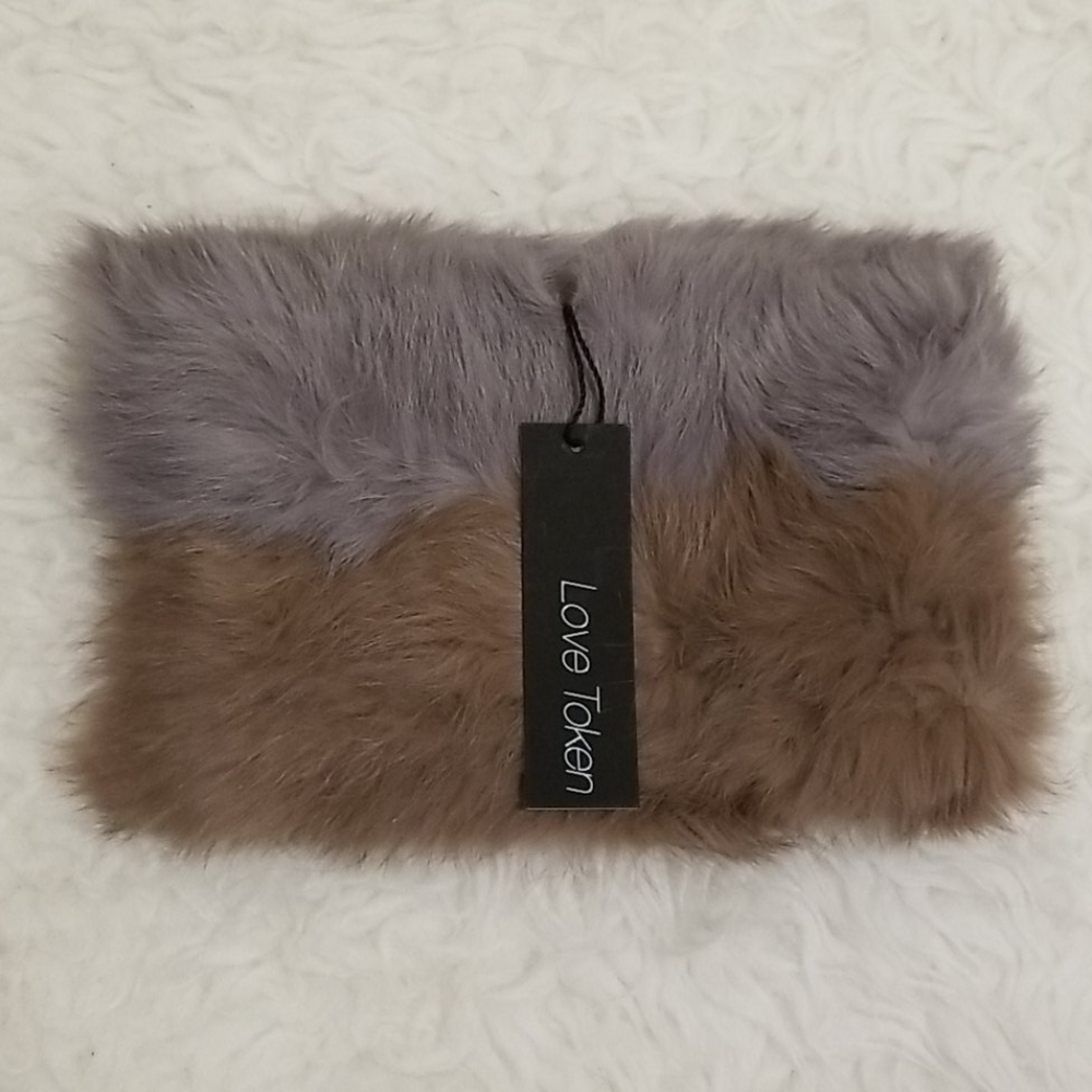 💕LOVE TOKEN💕 Real Rabbit Fur Infinity Scarf - Picture 3 of 7